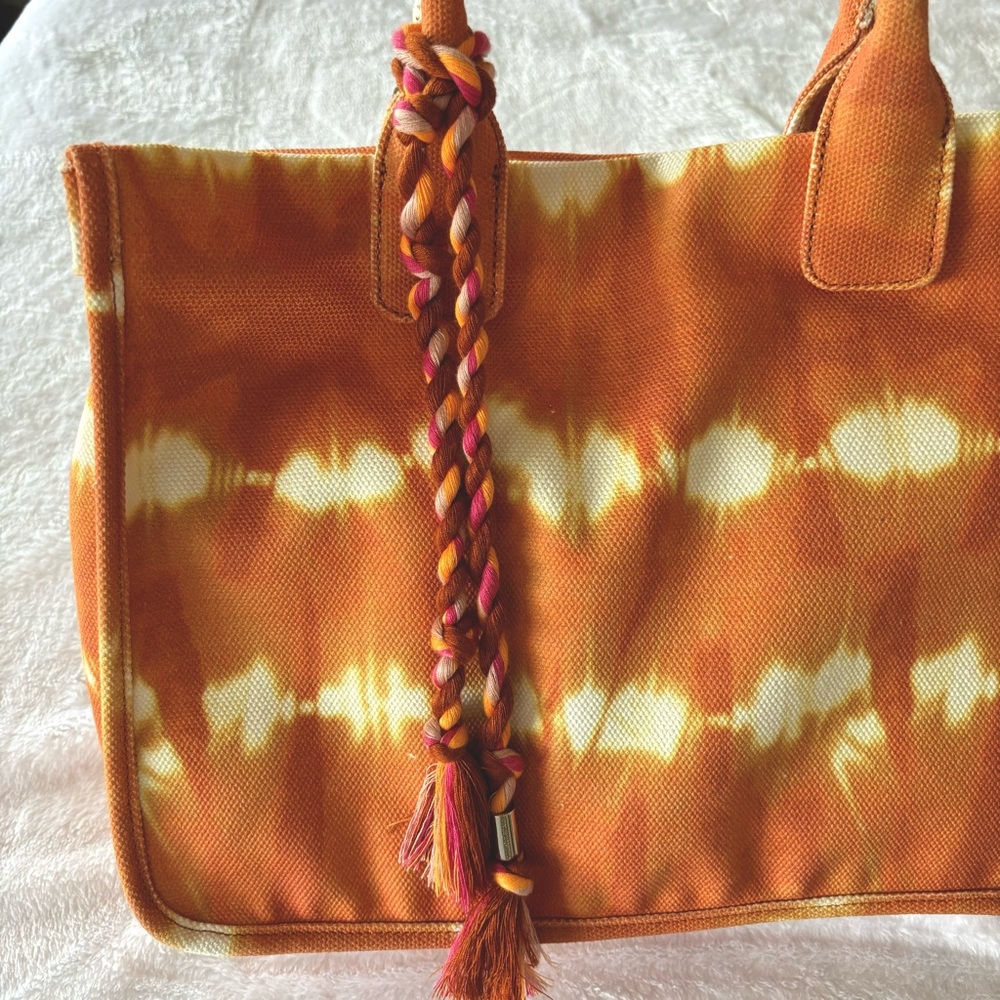 VINCE CAMUTO Orla Large Tie-Dye Canvas Structured Tote Handbag--NWT - Picture 3 of 14